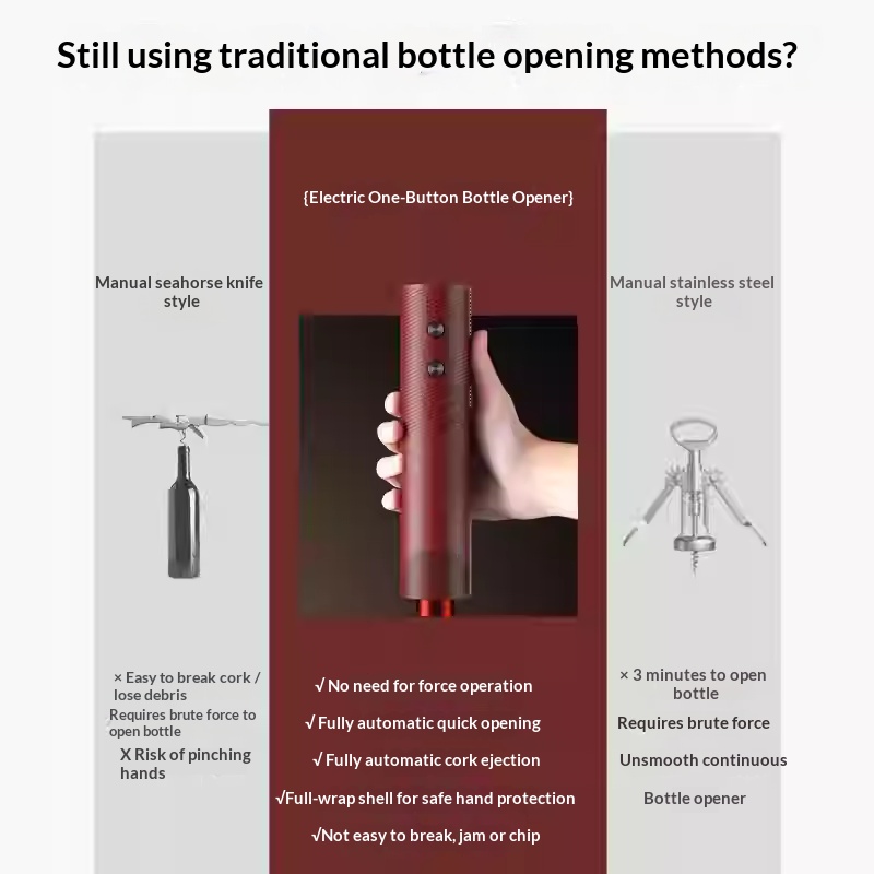 فتاحة زجاجات نبيذ كهربائية قاب - مراجعة Kitchen Electronics Gadgets وسعره